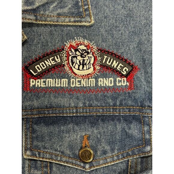 Dead Stock NWT 90s Y2K Warner Bros Vintage Emroidered Looney Tunes Denim Jean - Picture 4 of 13